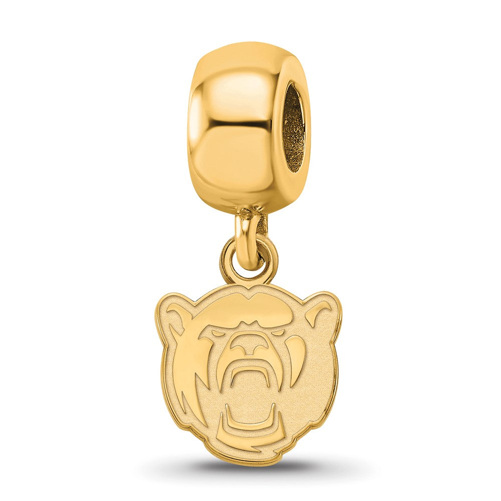 Sterling Silver Gold-plated Baylor University Extra Small Dangle Bead Charm