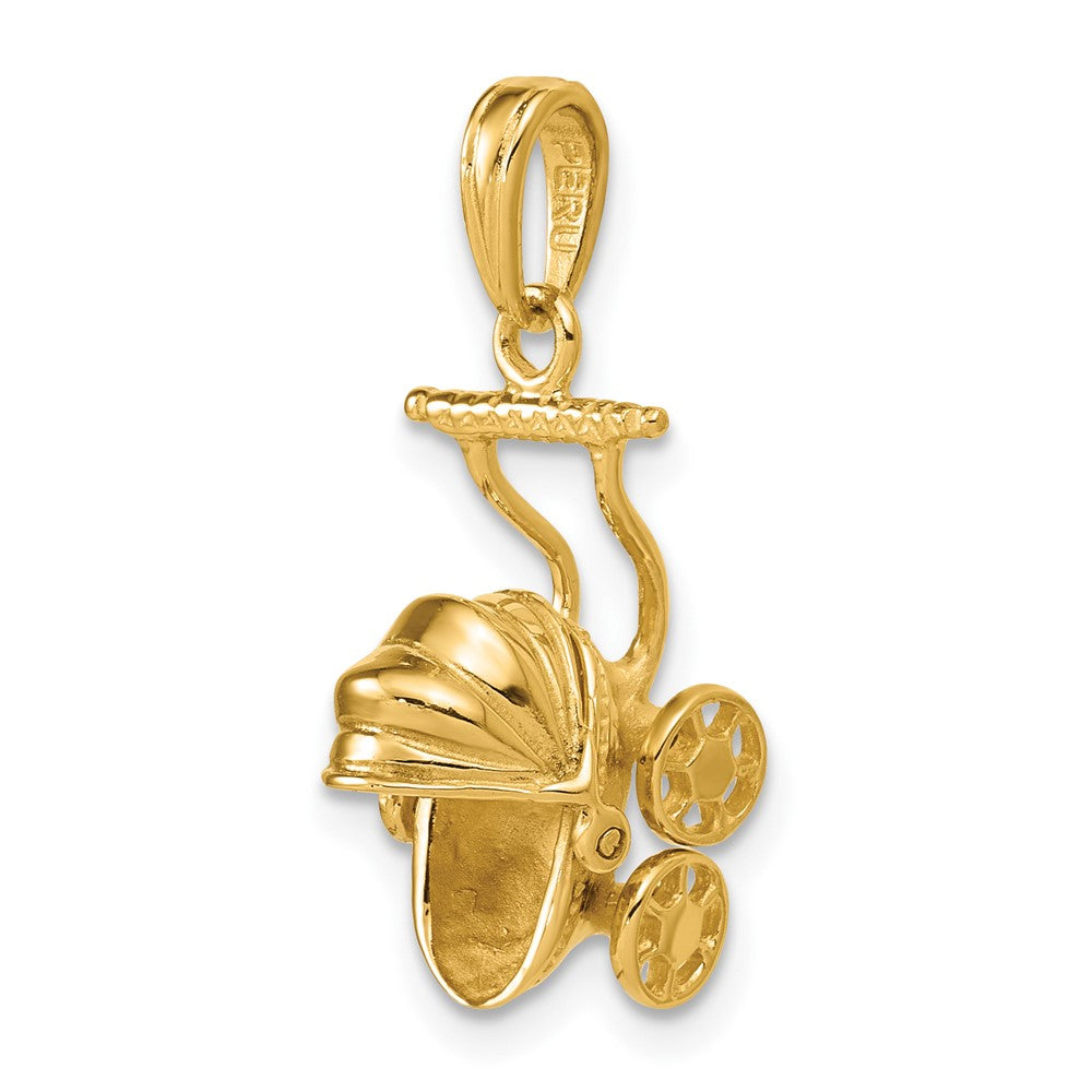 14k 3D Carriage Charm