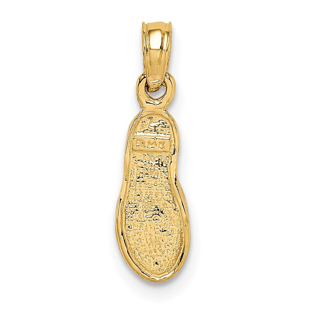 14k 3D w/Rhodium Single Flip-Flop Pendant