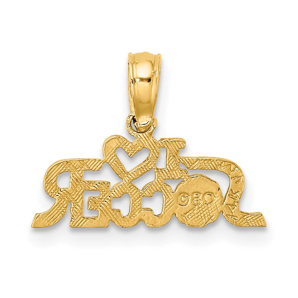 14K I HEART SOCCER Charm