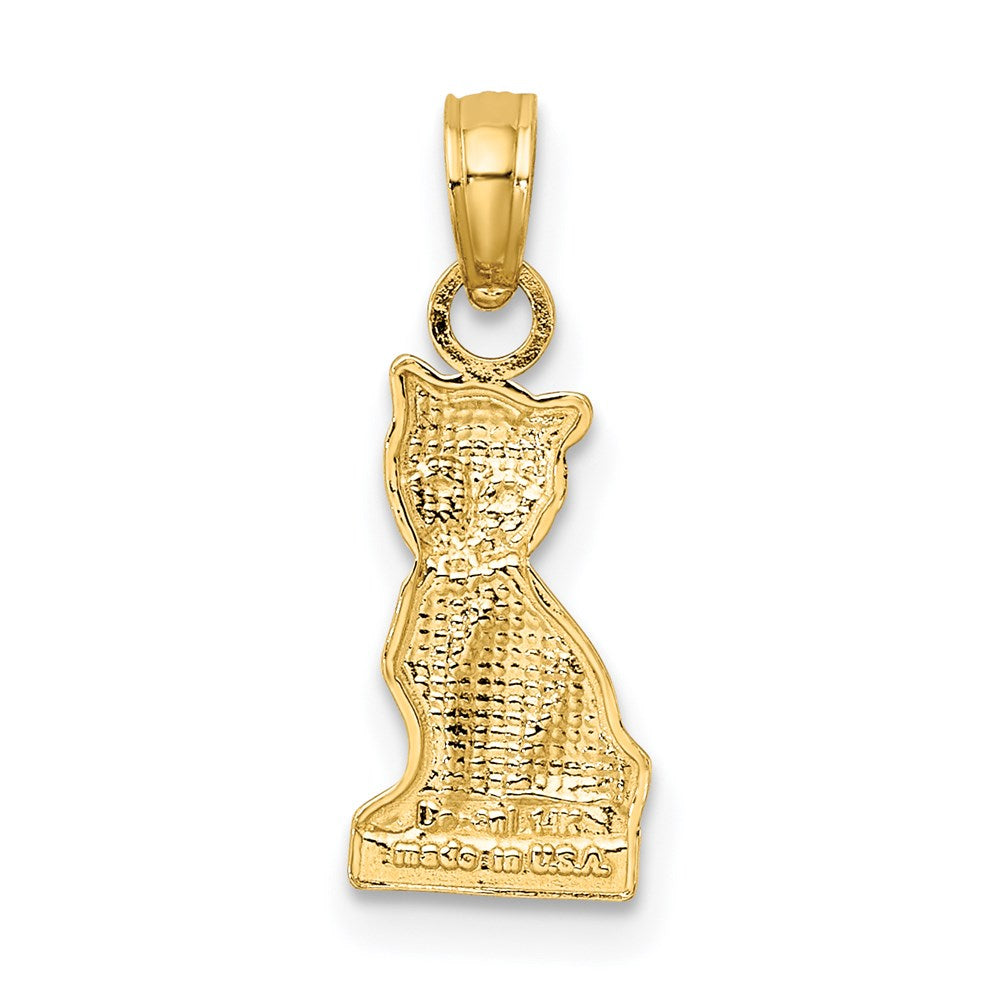 14K Mini Sitting Kitten Charm