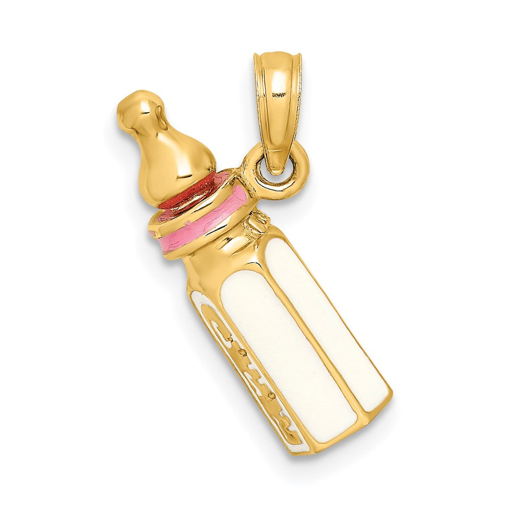14K 3-D w/ Enamel Bottle Charm
