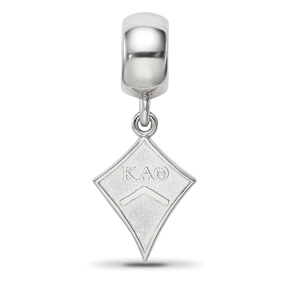 Sterling Silver Rhodium-plated Kappa Alpha Theta Kite Bead