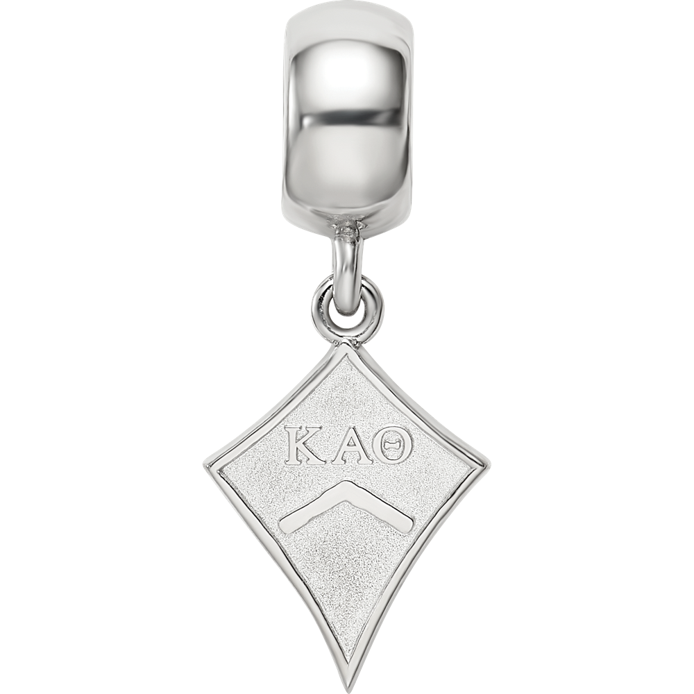 Sterling Silver Rhodium-plated Kappa Alpha Theta Kite Bead
