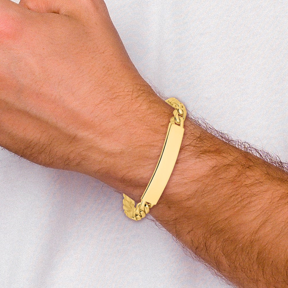 14k Hand-polished Curb Link ID Bracelet