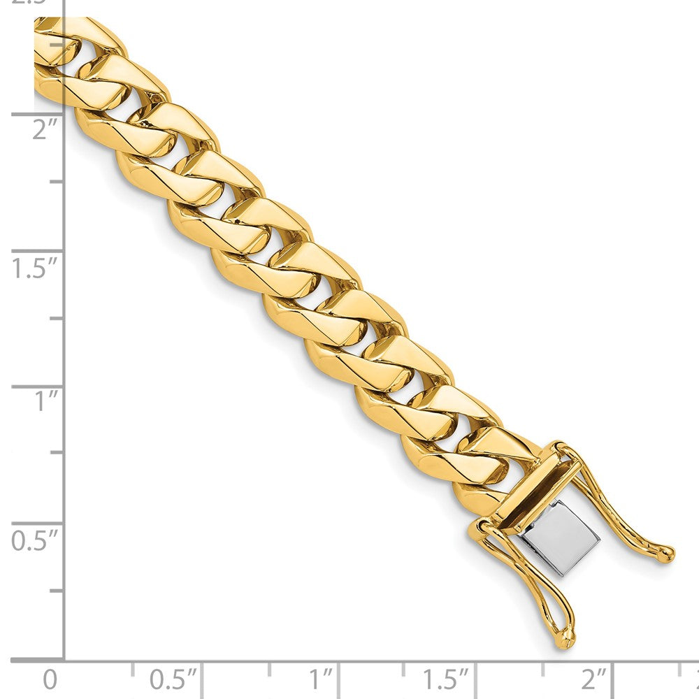 14K 24 inch 8.6mm Hand Polished Fancy Traditional Link with Box Catch Clasp Chain