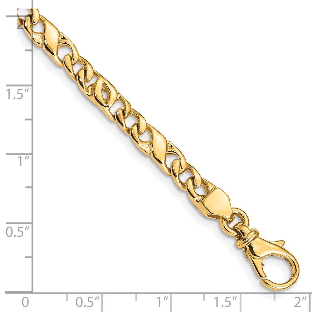 14K 18 inch 4.8mm Hand Polished Fancy Link with Fancy Lobster Clasp Chain