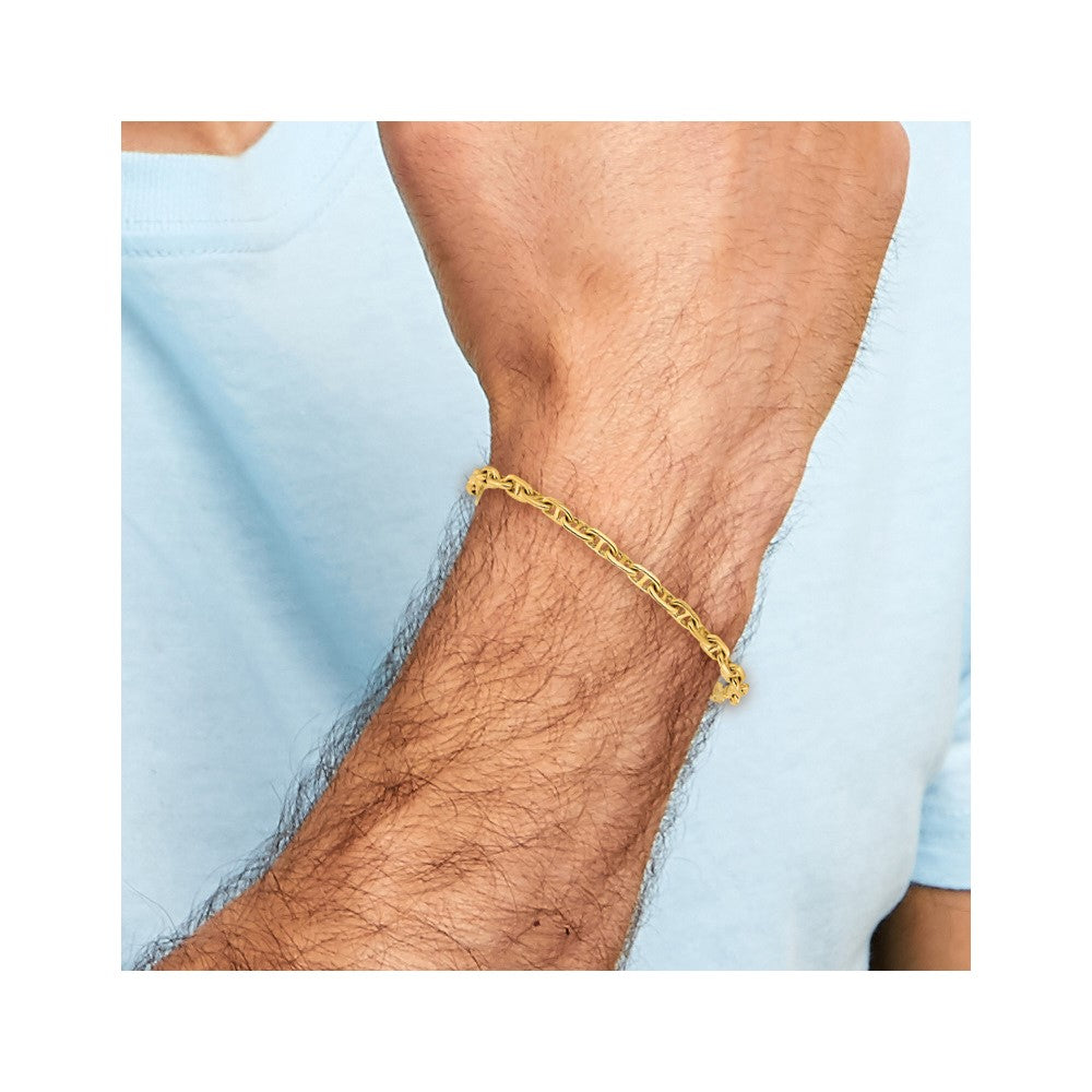 14K 20 inch 5.1mm Hand Polished Fancy Link with Lobster Clasp Chain