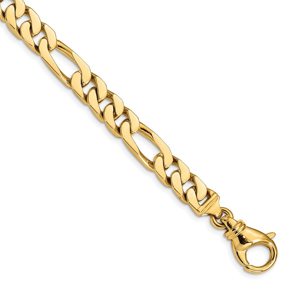 14K 20 inch 7.7mm Hand Polished Fancy Link with Fancy Lobster Clasp Chain