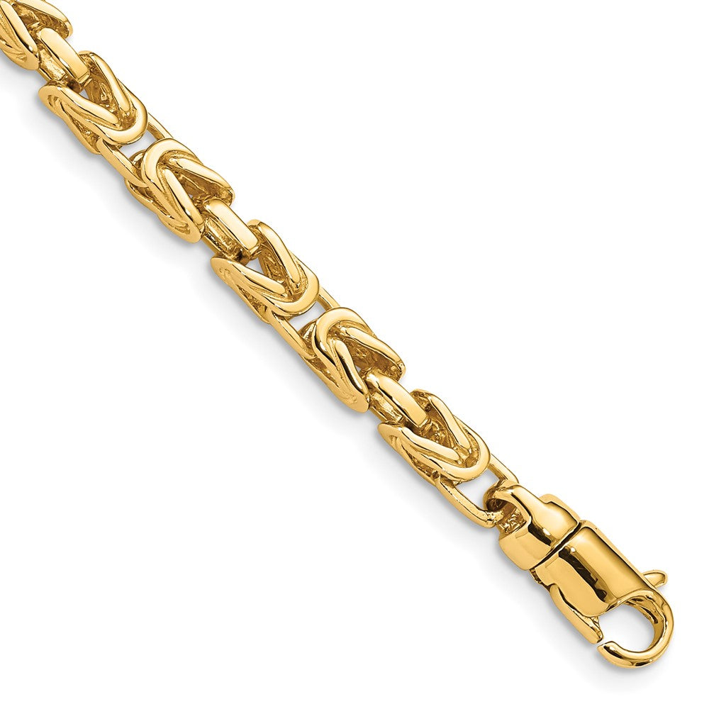 14K 20 inch 4.1mm Hand Polished Byzantine Link with Lobster Clasp Chain
