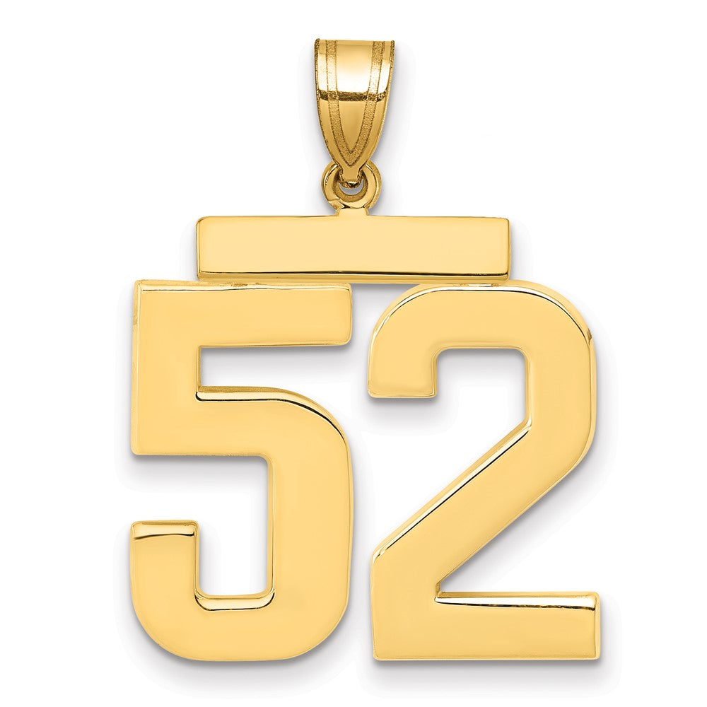 14k Large Polished Number 51 Charm