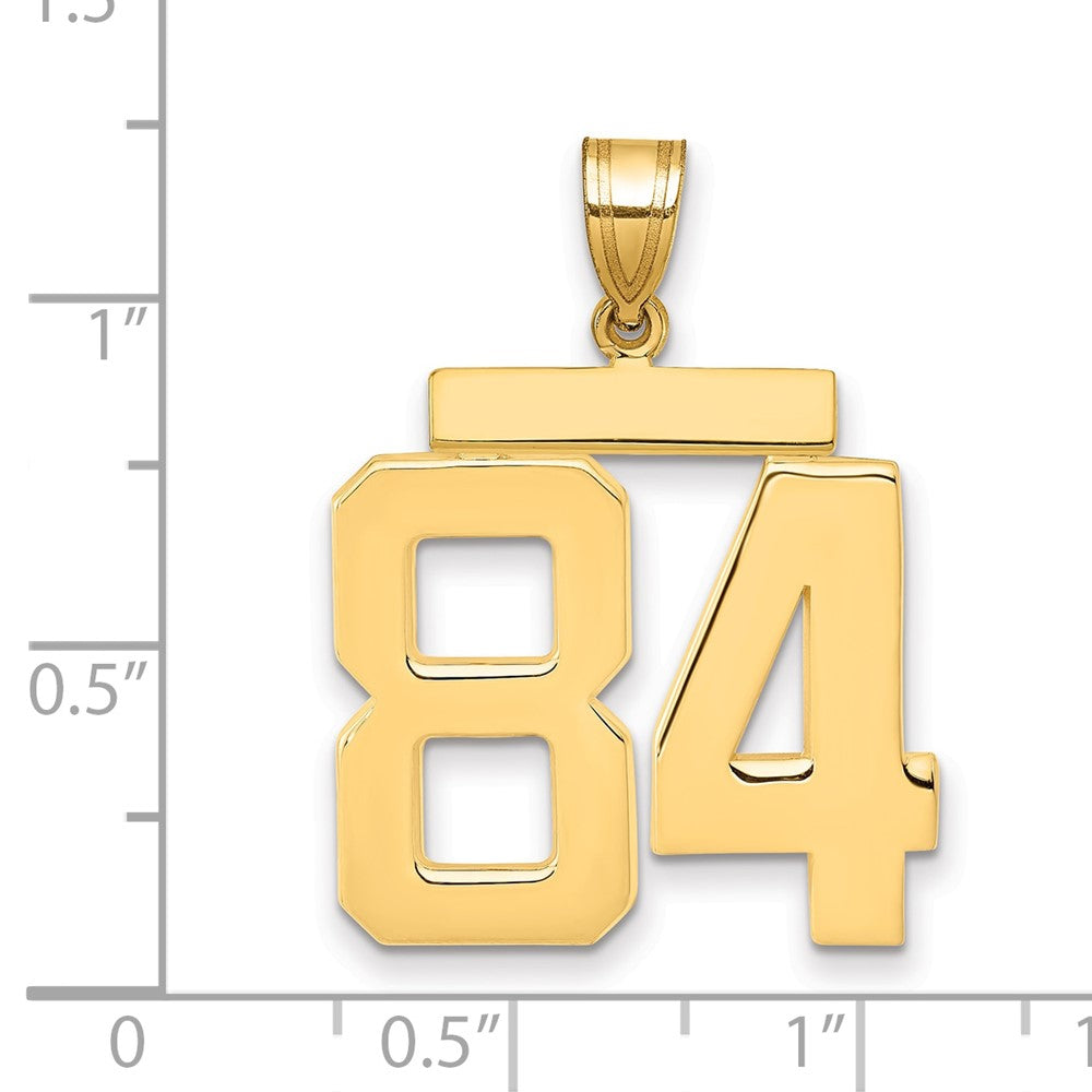 14k Large Polished Number 84 Charm