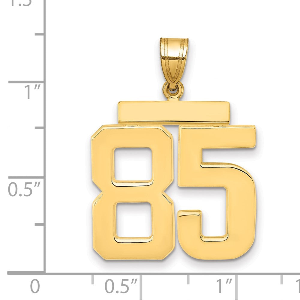 14k Large Polished Number 85 Charm
