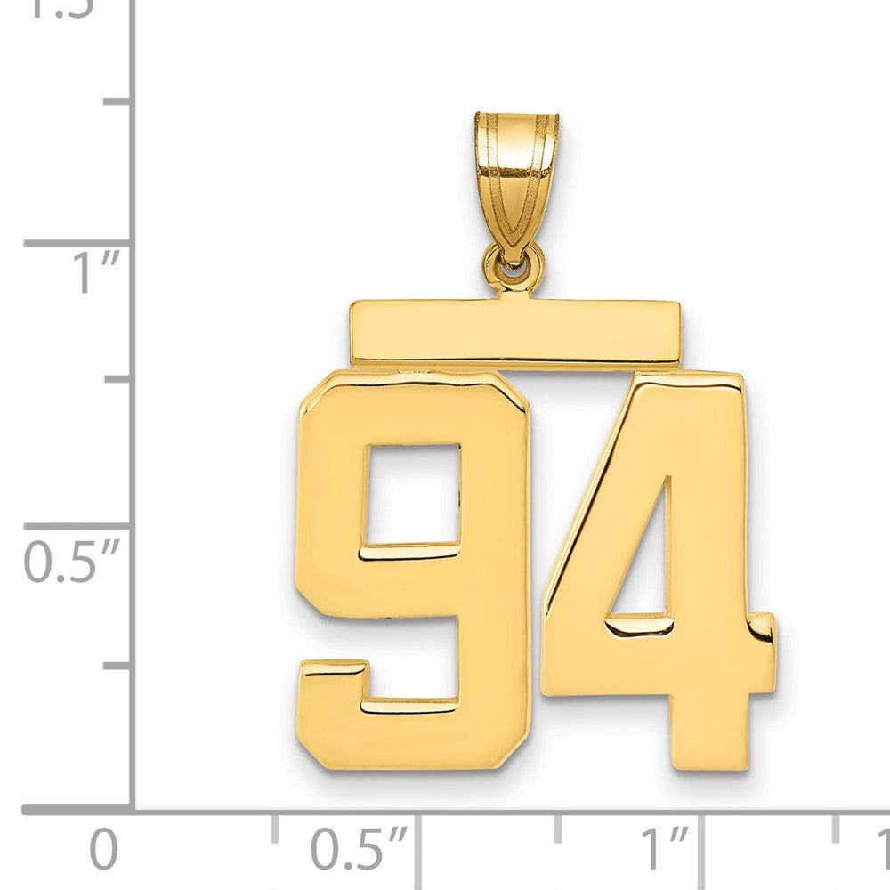 14k Large Polished Number 94 Charm