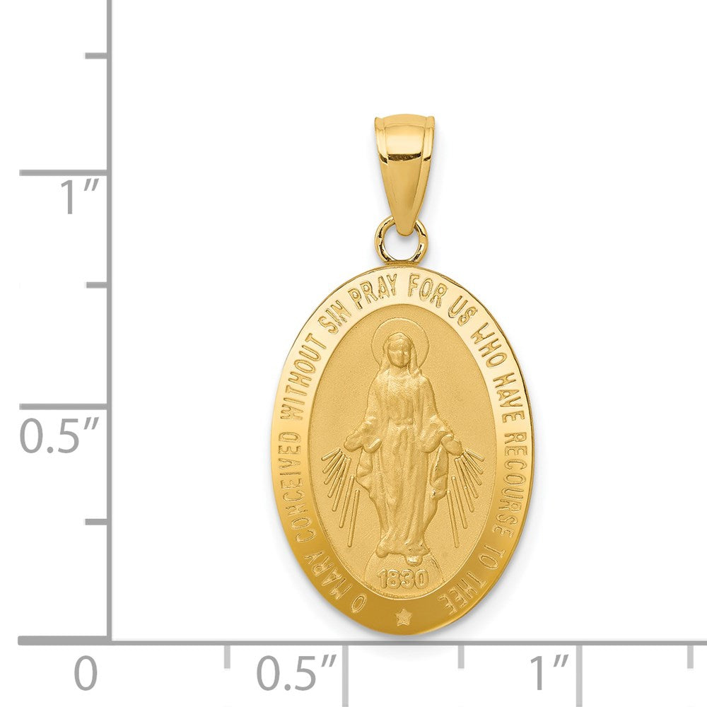 14k Virgin Mary Medal Pendant