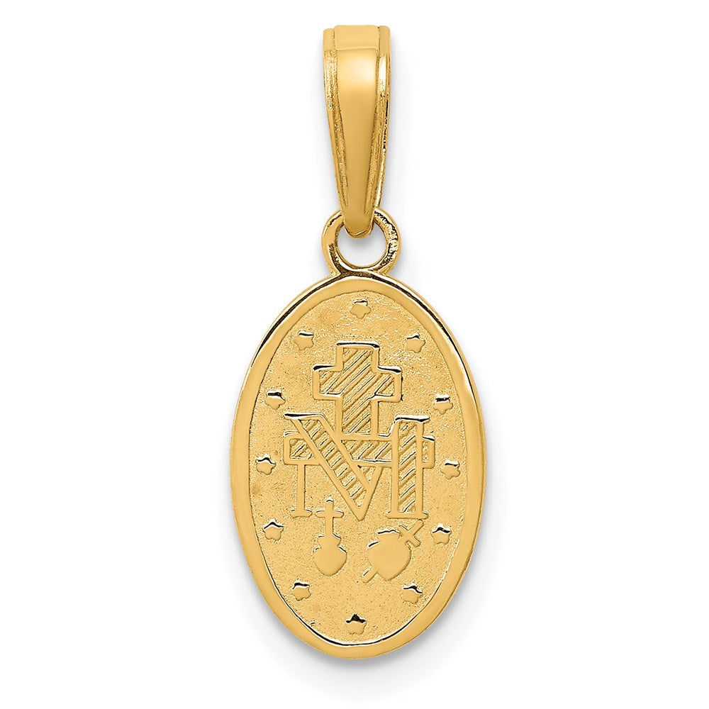 14k Virgin Mary Medal Charm
