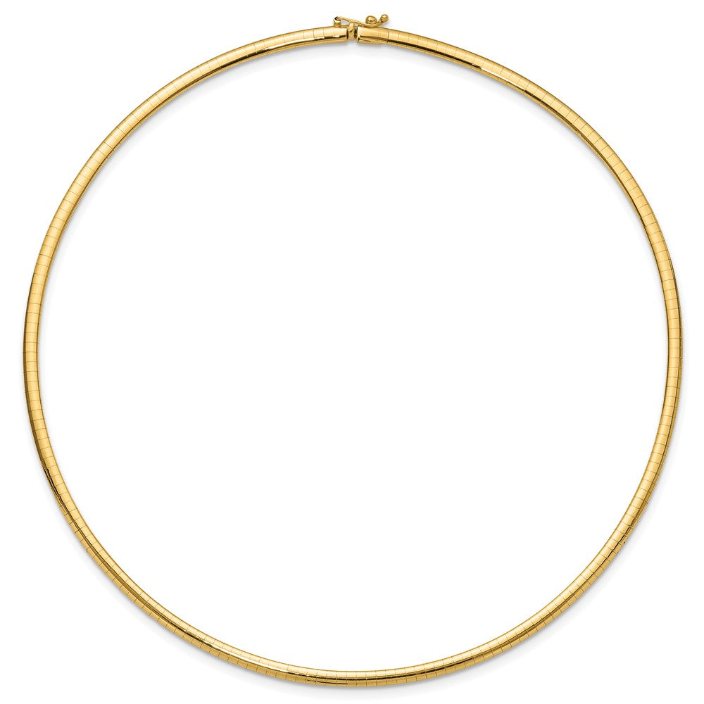 14k 3mm Lightweight Omega Necklace