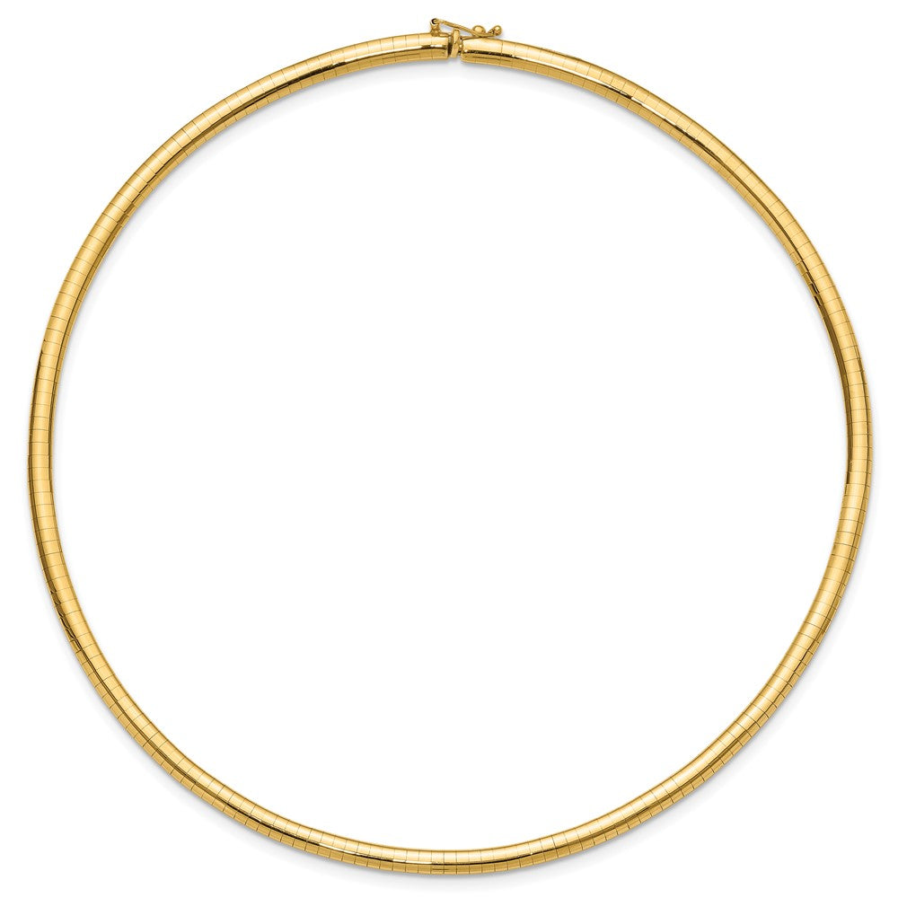 14k 4mm Lightweight Domed Omega Necklace