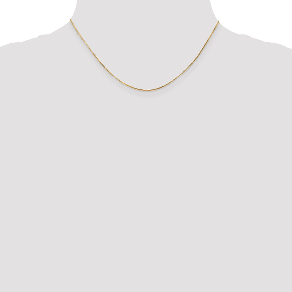 14K 16 inch .9mm Curb with Spring Ring Clasp Pendant Chain