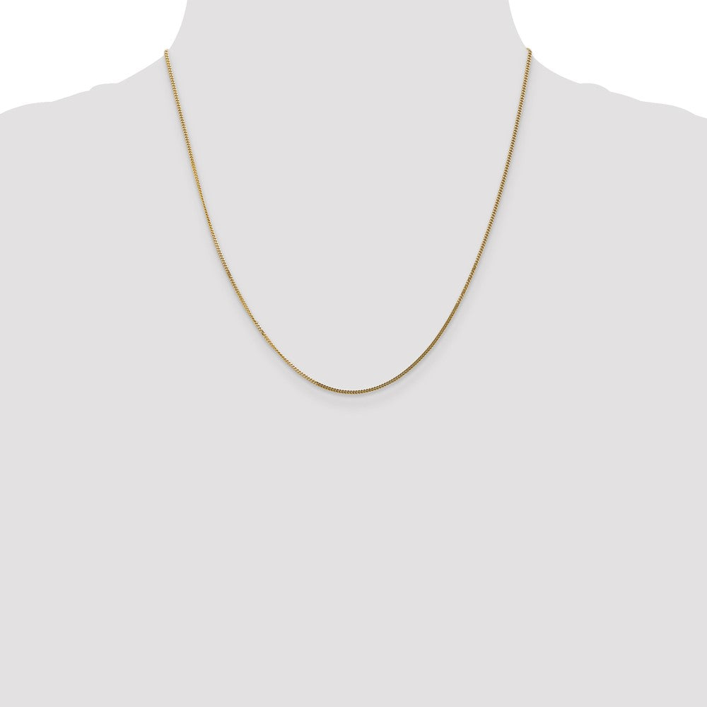 14K 20 inch 1.4mm Curb with Spring Ring Clasp Pendant Chain