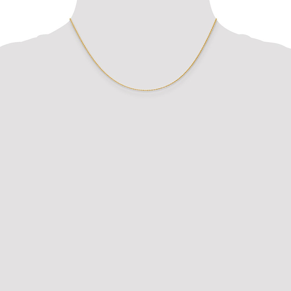 14K 16 inch 1.1mm Rope with Spring Ring Clasp Chain
