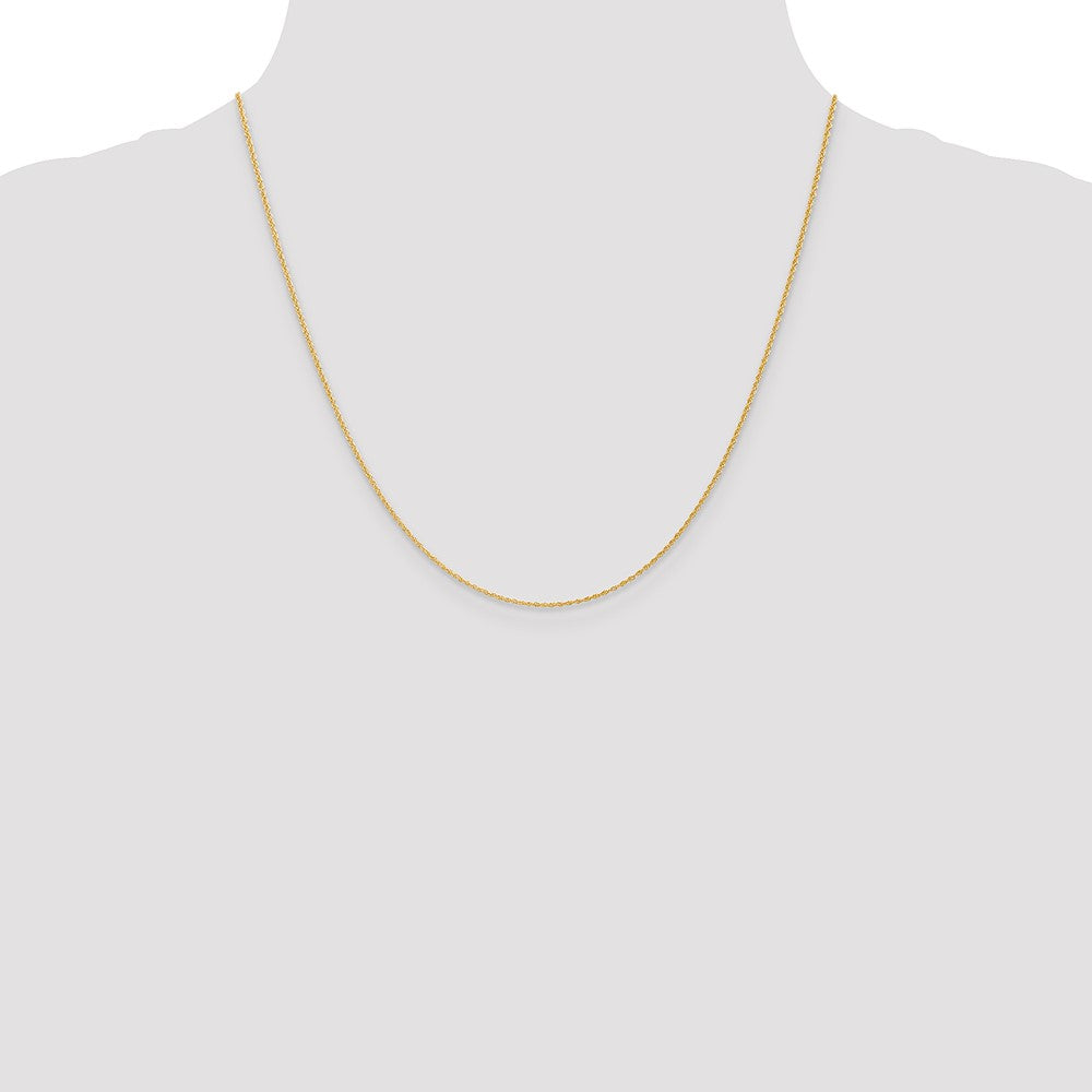14K 20 inch 1.1mm Rope with Spring Ring Clasp Chain