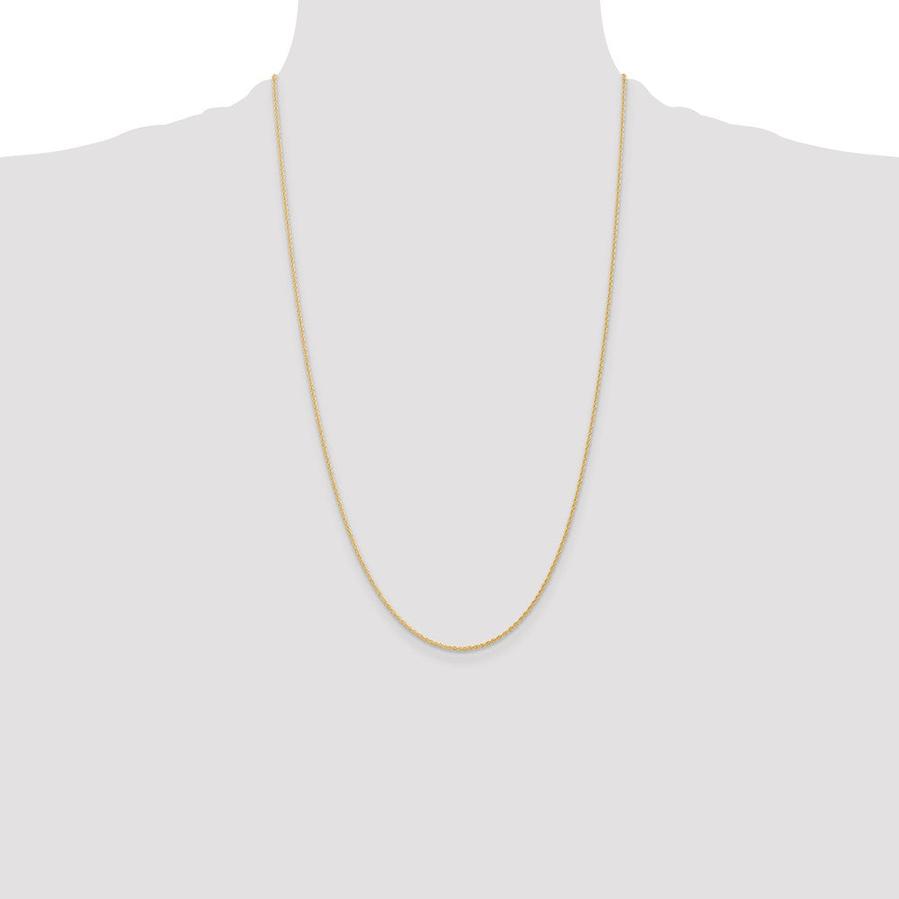 14K 26 inch 1.1mm Rope with Spring Ring Clasp Chain