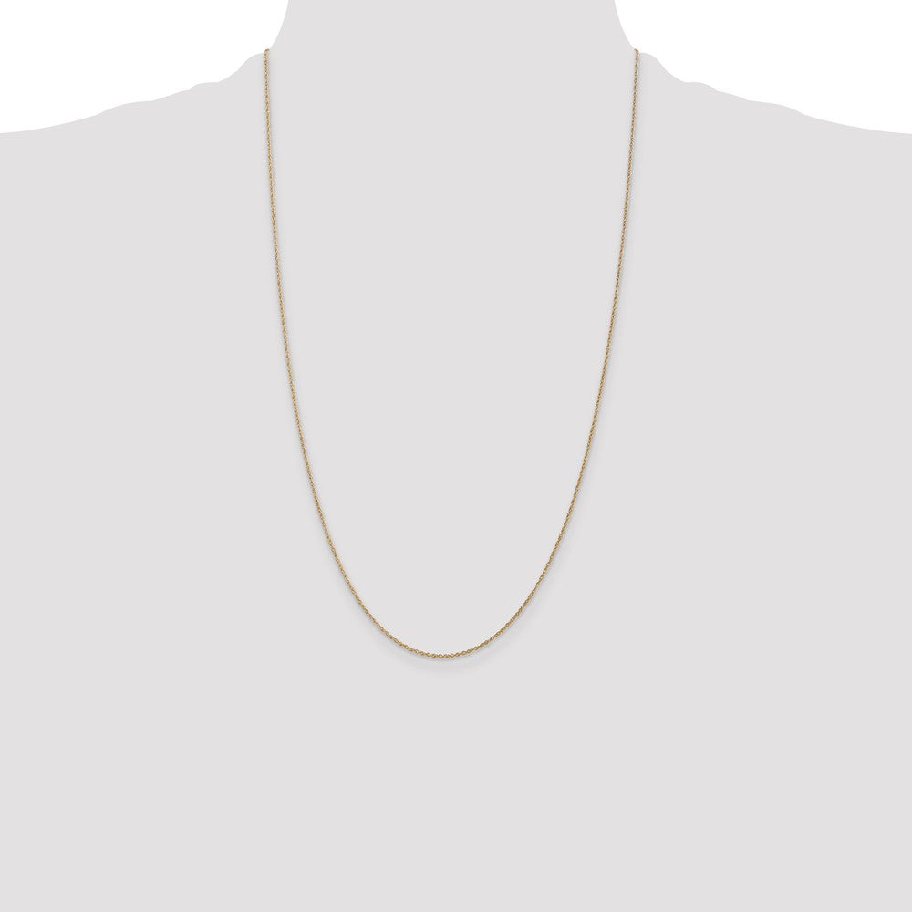 14K 26 inch .8mm Light Rope with Spring Ring Clasp Chain