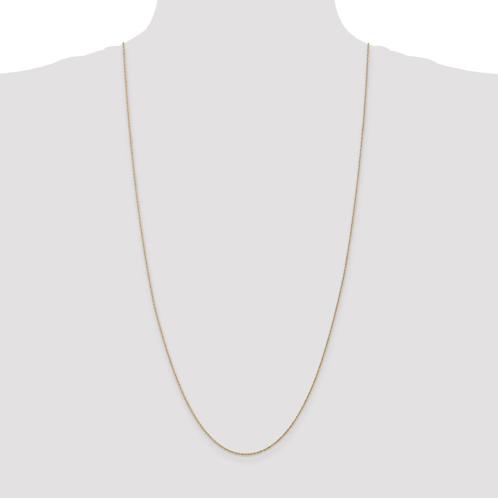 14K 30 inch .8mm Light Rope with Spring Ring Clasp Chain