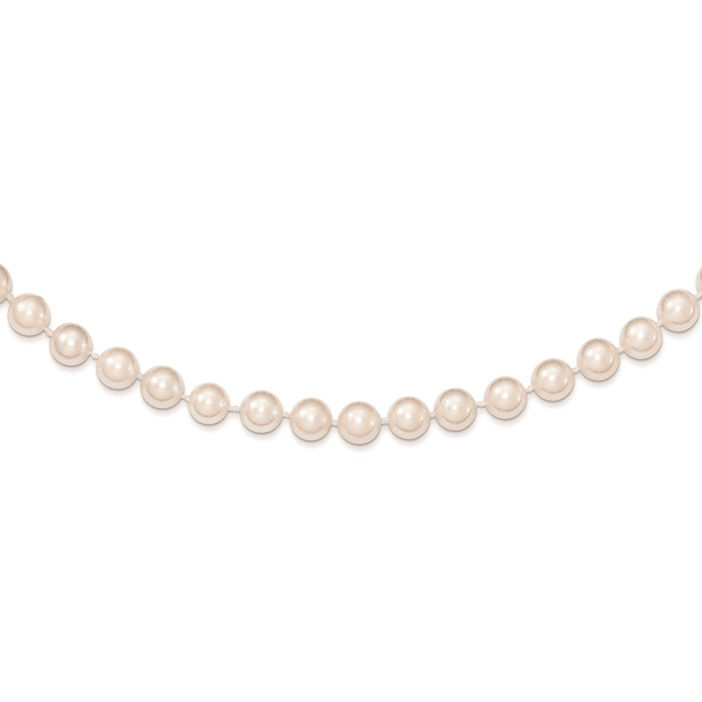 14k 6-7mm White Round Akoya Saltwater Cultured Pearl 16 inch Necklace
