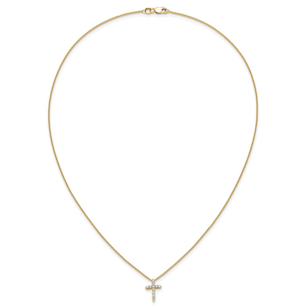 14k Diamond Cross 18 inch Necklace