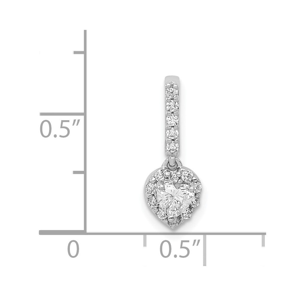 14k White Gold 1/4ct. Diamond Slide Pendant