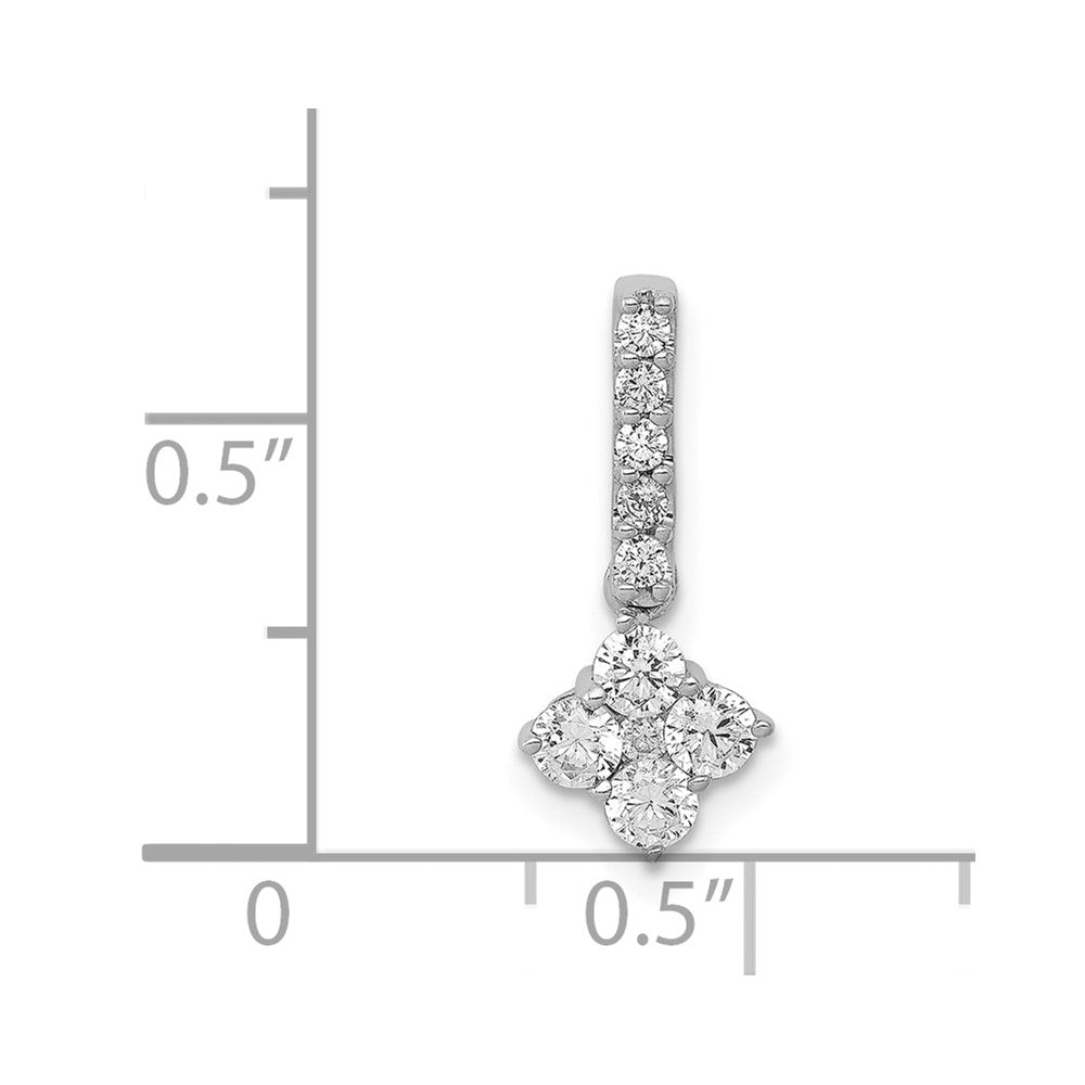 14k White Gold 1/2ct. Diamond Slide Pendant