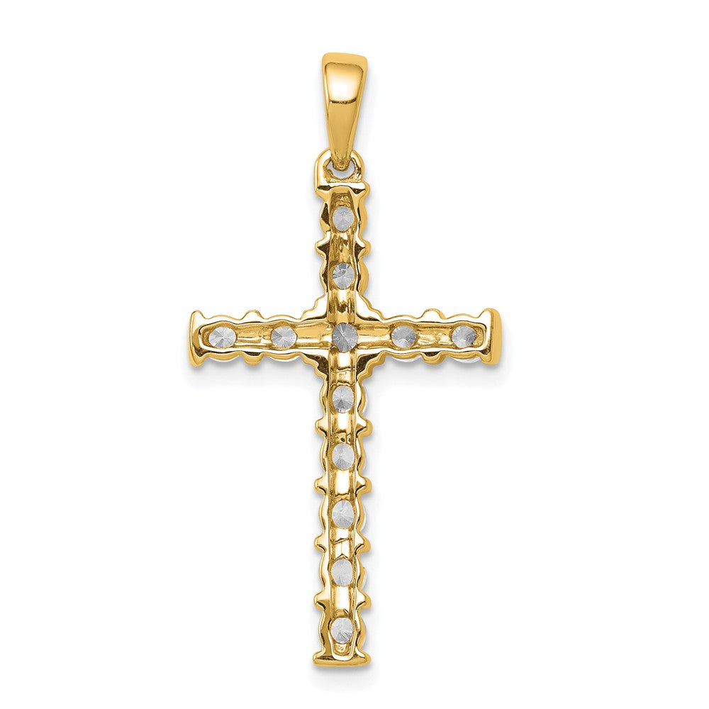 14k A 3/4ct. Diamond Latin Cross Pendant
