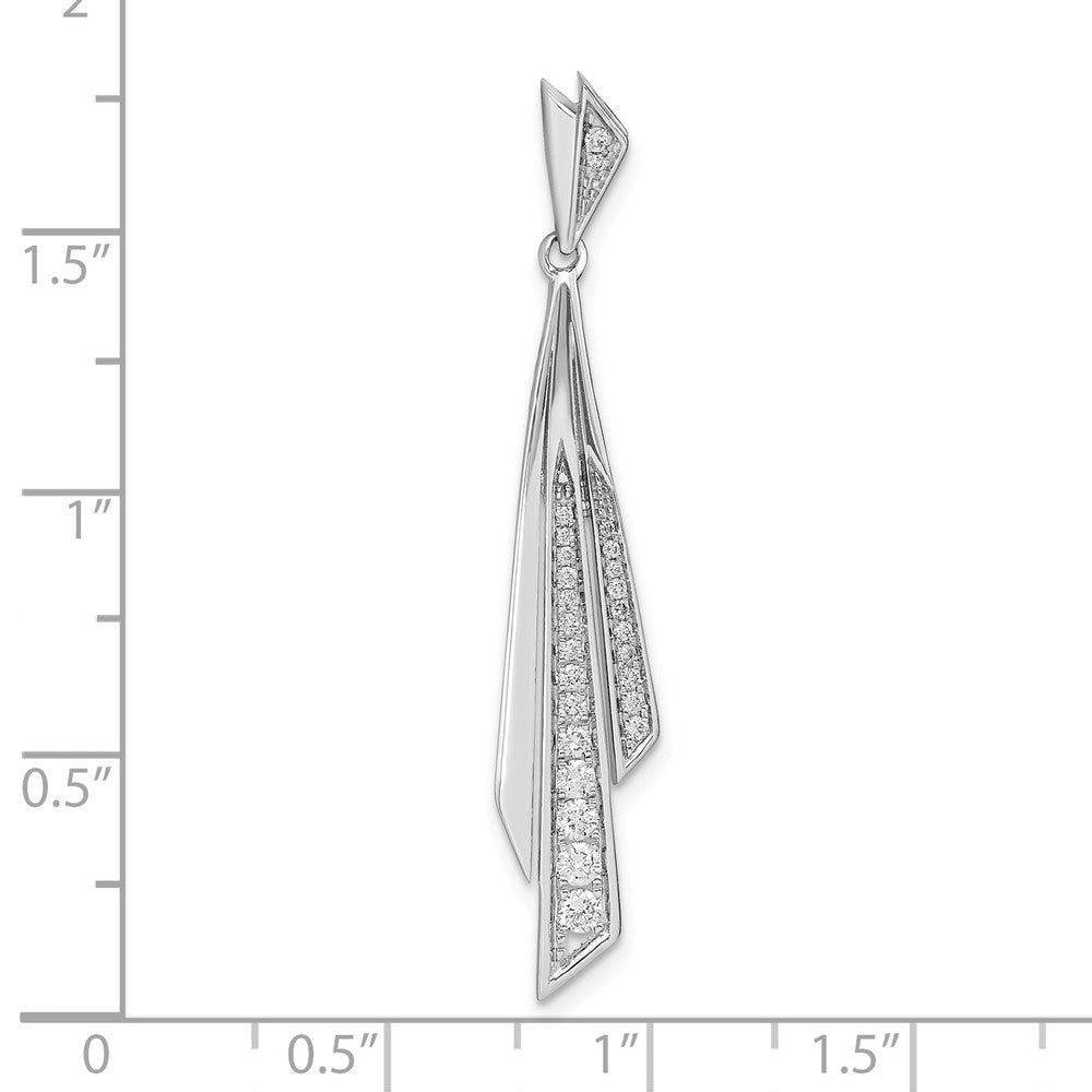 14k White Gold Fancy Diamond Pendant