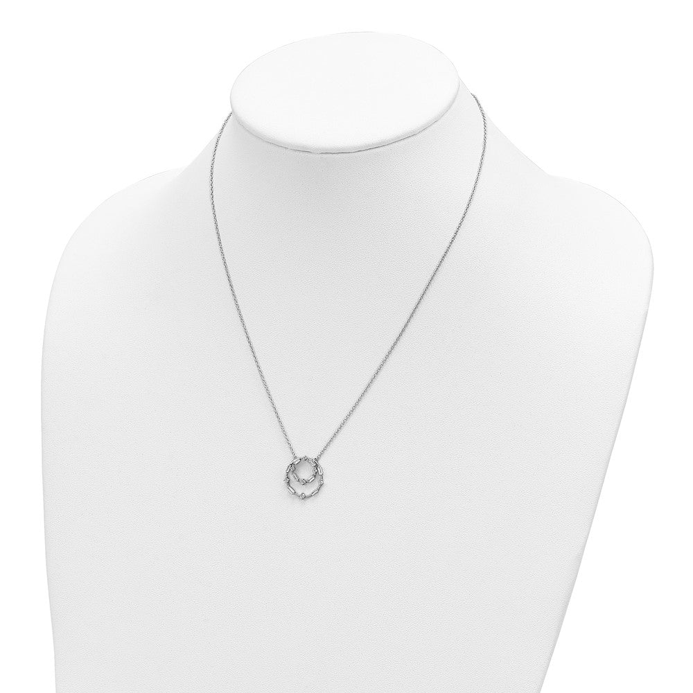 14k White Gold Diamond 18in Necklace