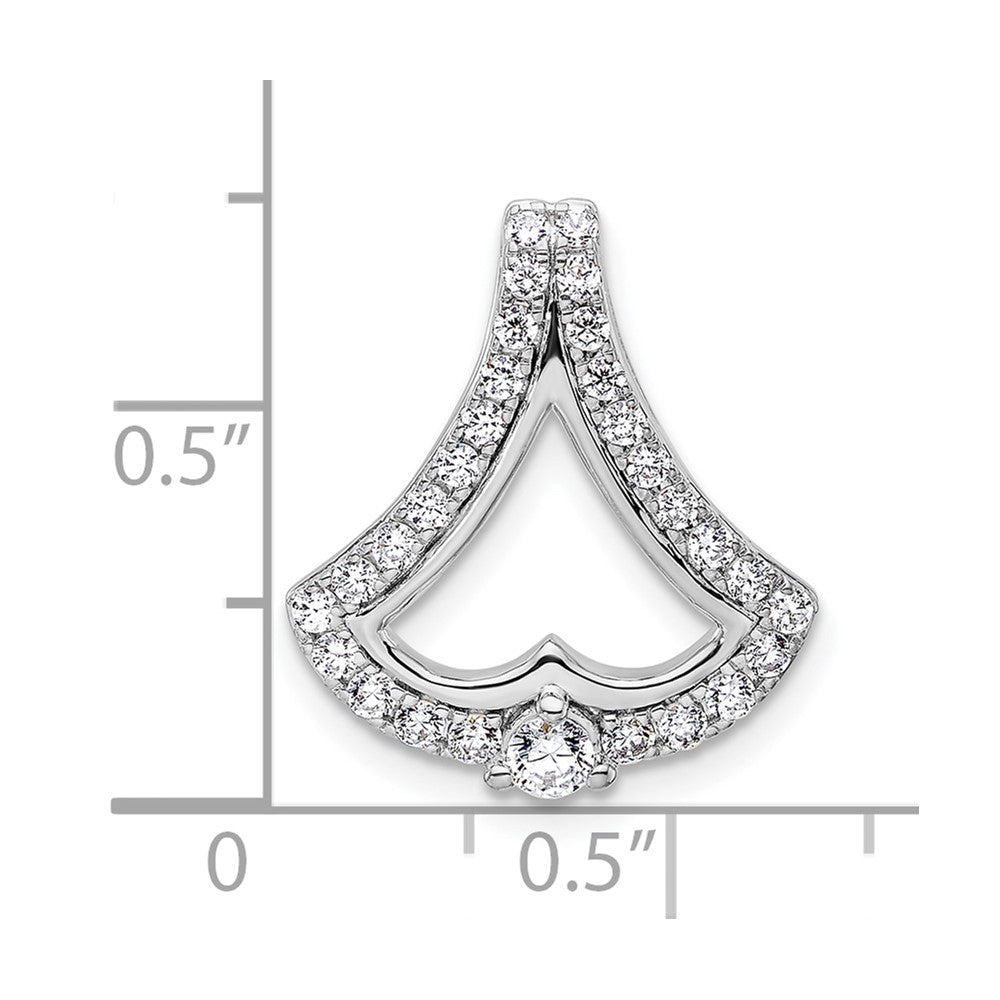 14k White Gold Diamond Pendant