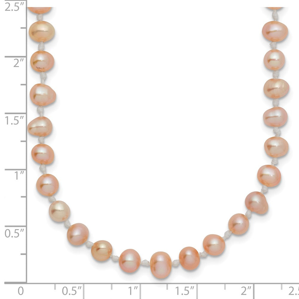 14k 4-5mm Pink Near-Round Freshwater Cultured Pearl 20 inch Necklace