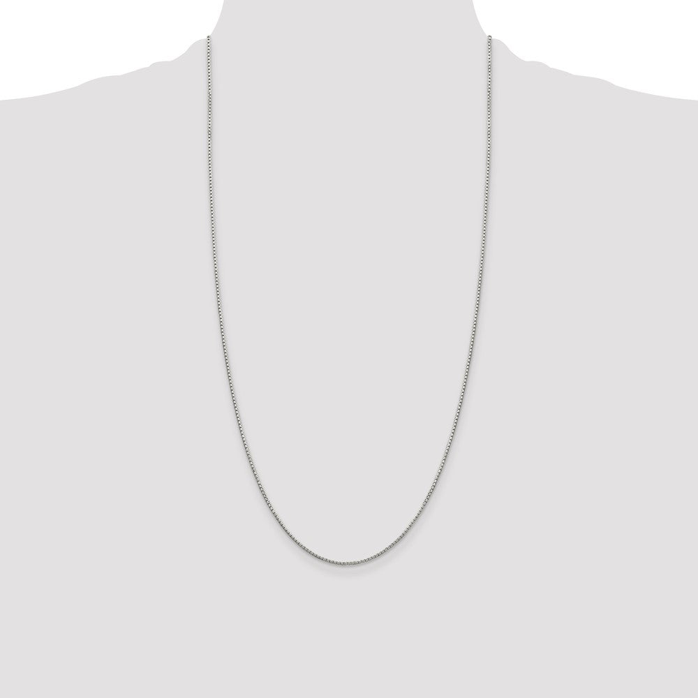 Sterling Silver 1.35mm 8 Sided Diamond-cut Box Chain