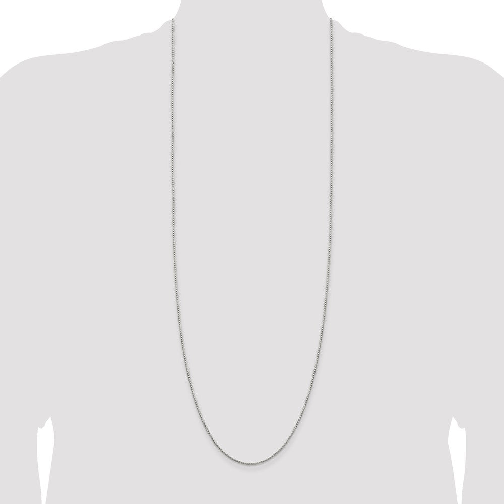 Sterling Silver 1.35mm 8 Sided Diamond-cut Box Chain
