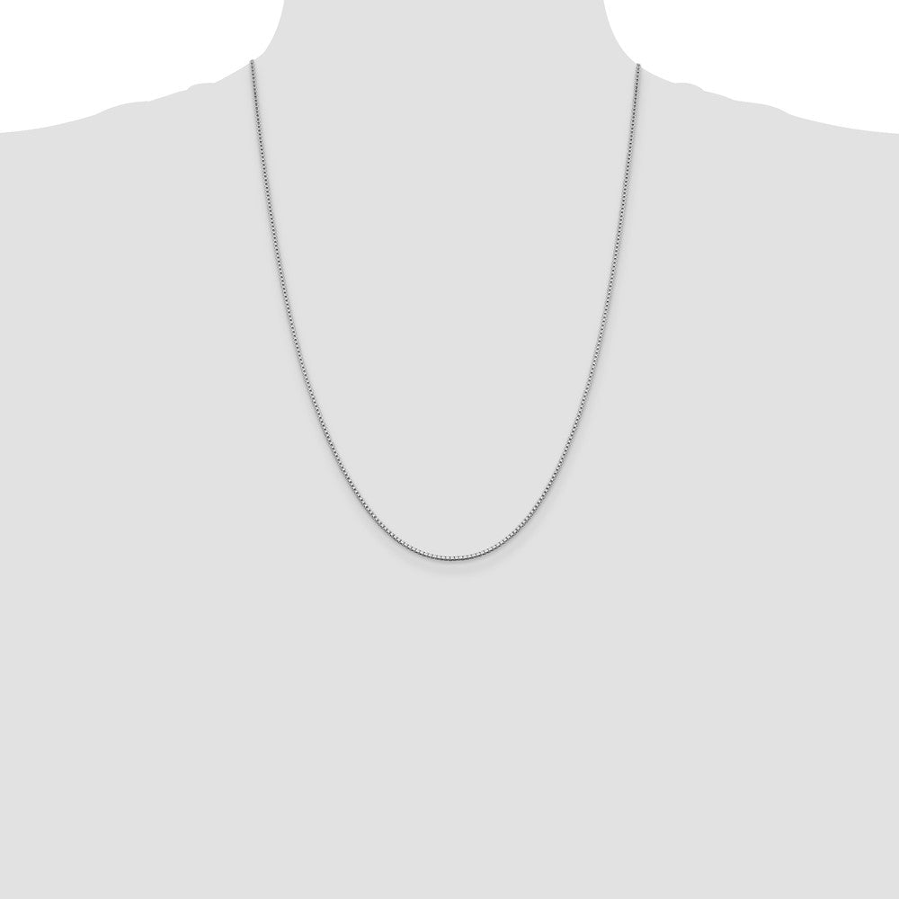 Sterling Silver Rhodium-plated 1.4mm Box Chain