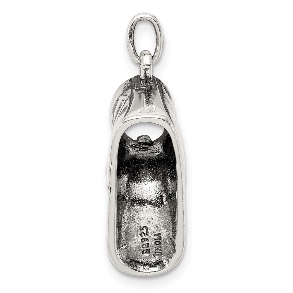 Sterling Silver Antiqued Shoe Pendant
