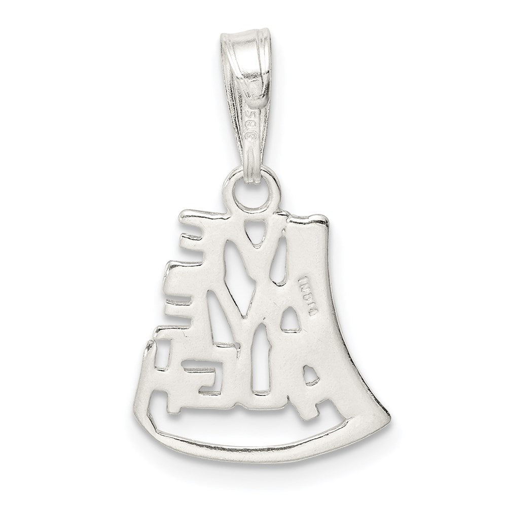 Sterling Silver Live, Love, Laugh Pendant