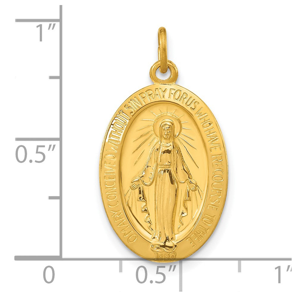 Sterling Silver & 24k Gold -plated Virgin Mary Medal