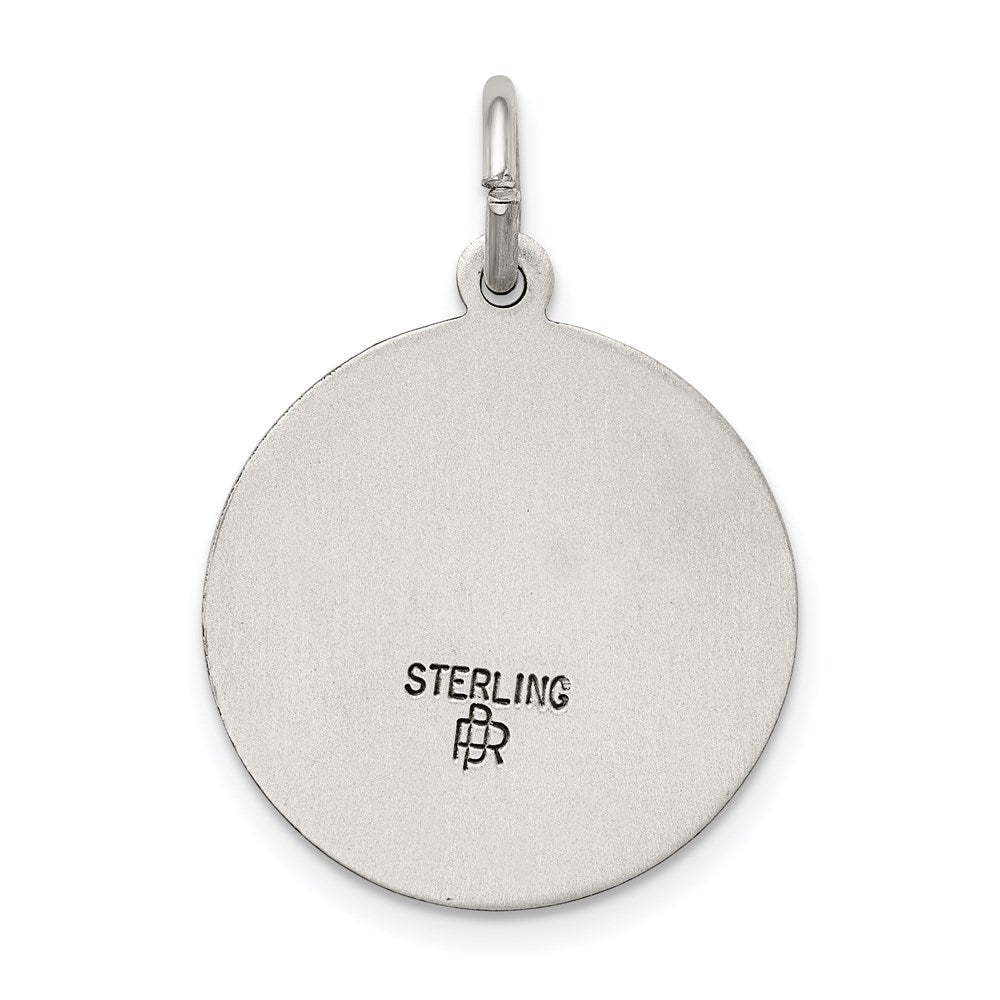 Sterling Silver Antiqued Of Montserrate Medal