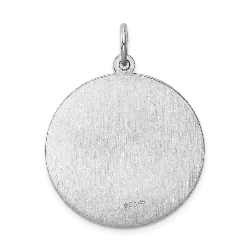 Sterling Silver Rhodium-plated Saint Christopher Medal