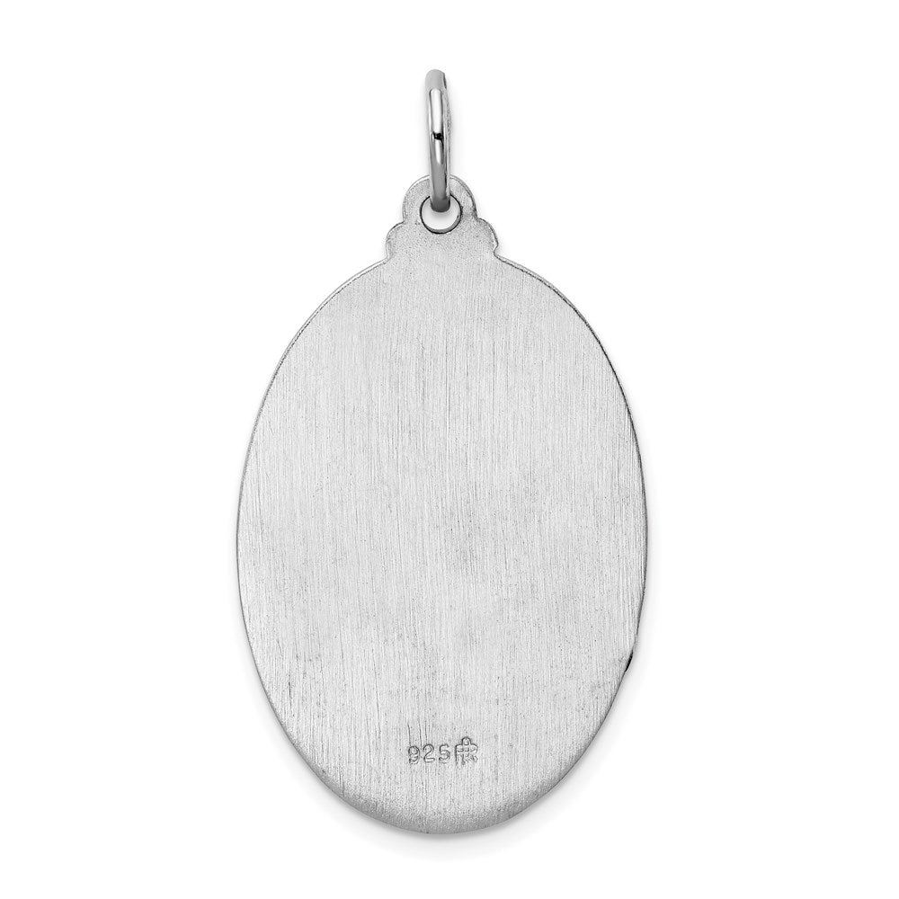 Sterling Silver Rhodium-plated Saint Christopher Medal