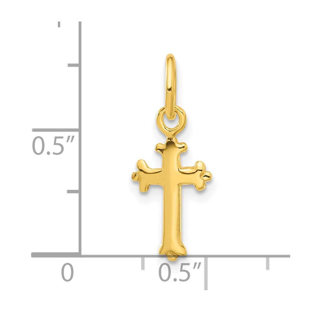 Sterling Silver Gold-tone Polished Small Cross Pendant