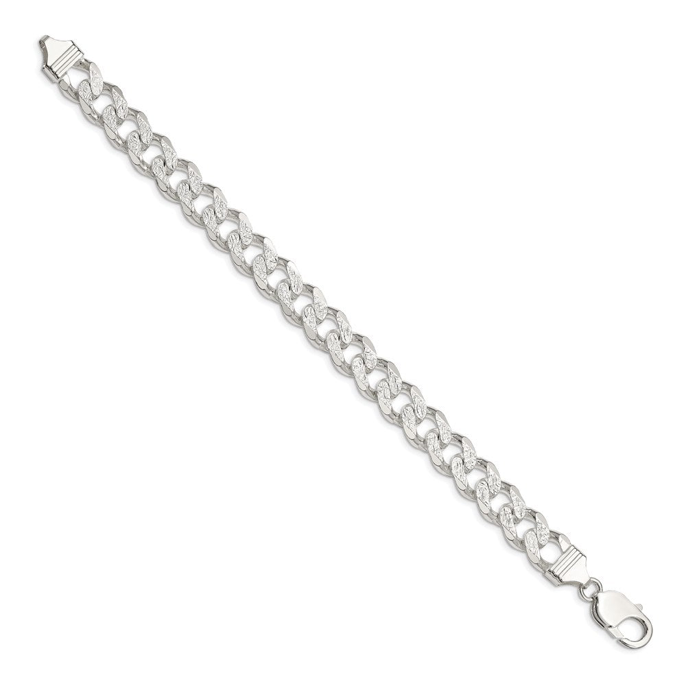 Sterling Silver 11.0mm Pav‚ Curb Chain
