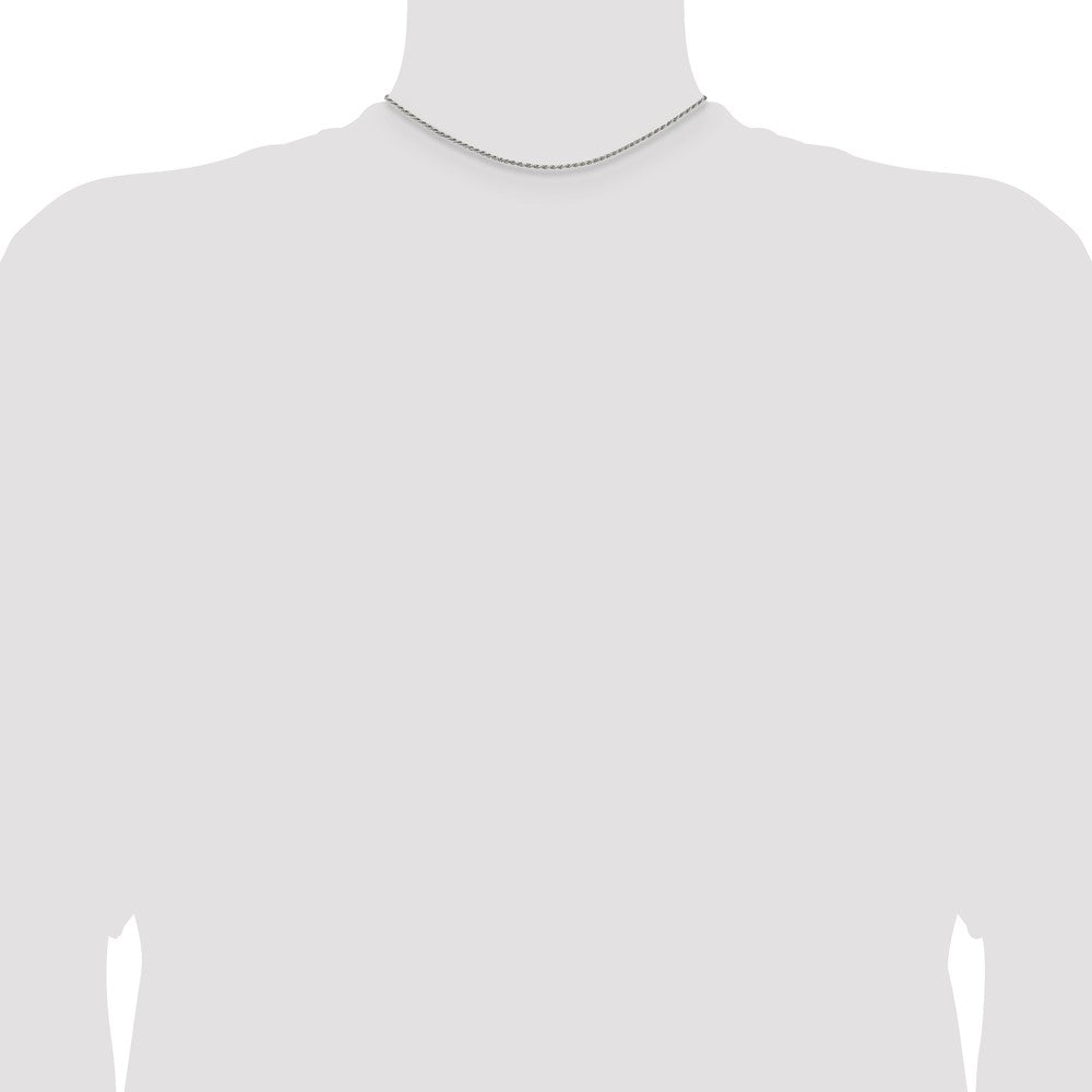 Sterling Silver 1.7mm Diamond-cut Rope Chain